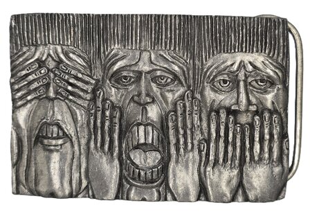 See, Hear, speak no evil  Buckle/Gesp