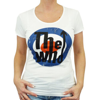 The Who Logo Dames Wit T-shirt