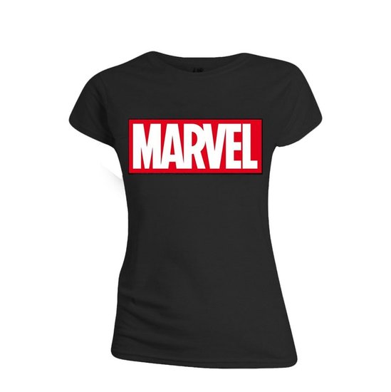 MARVEL - LOGO WOMEN T-SHIRT - BLACK 