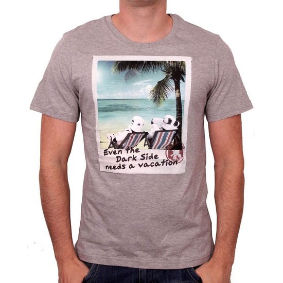 STAR WARS - TROOPER VACATION MEN T-SHIRT - HEATHER GREY