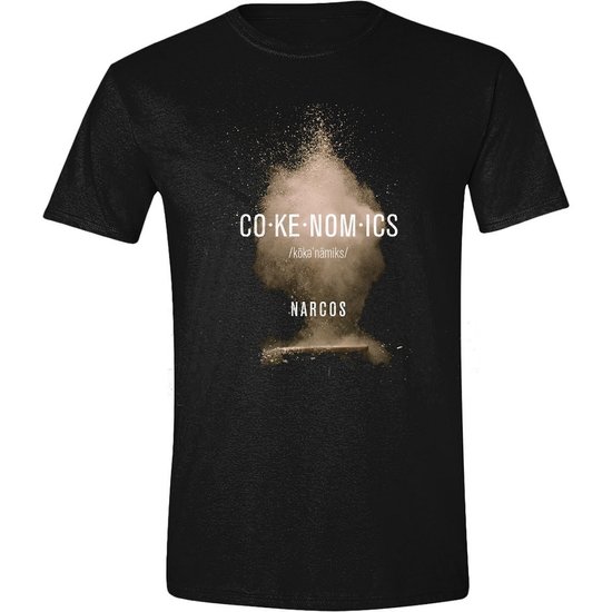 NARCOS - CO-KE-NOM-ICS MEN T-SHIRT - BLACK