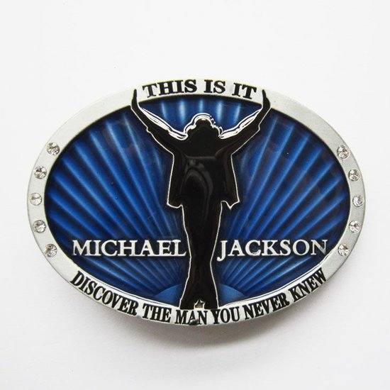 Michael Jackson-This is It-bleu-Riem-Buckle/Gesp