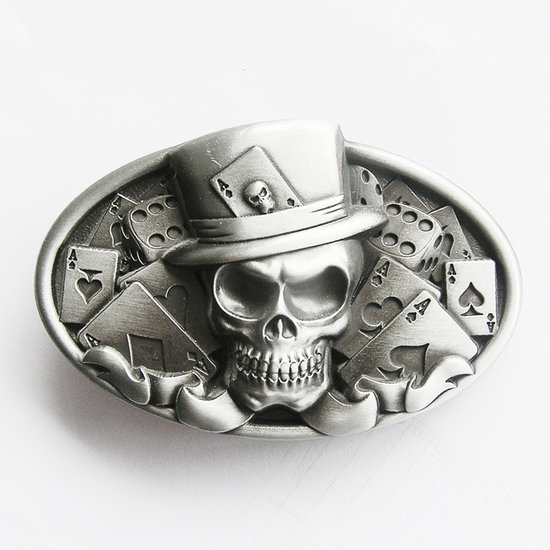 Dice Skull Tattoo As kleurig Riem Buckle/Gesp