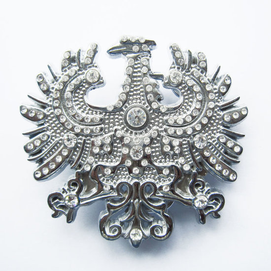 Bright Silver Rhinestones Bling Bling Phoenix Riem Buckle /Gesp