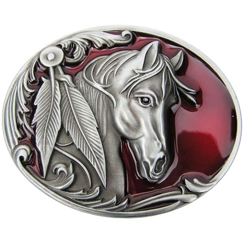 Paardenhoofd Rood Riem Buckle/Gesp