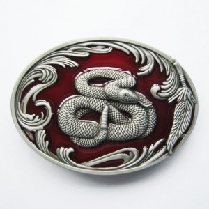 Slang Western Rood Riem Buckle/Gesp