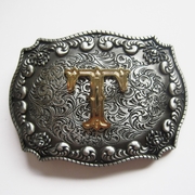 Letter T Initiaal Riem Buckle/Gesp