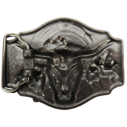 Longhorn Rodeo Bull Riem Buckle Gesp Back Side