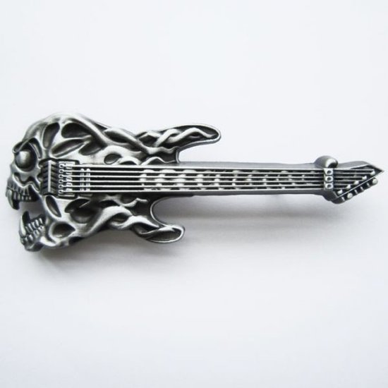 Gitaar - Schedel - Metal Riem Buckle/Gesp