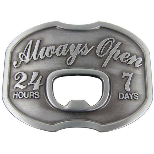 Flesopener Always Open Metal Riem Buckle/Gesp