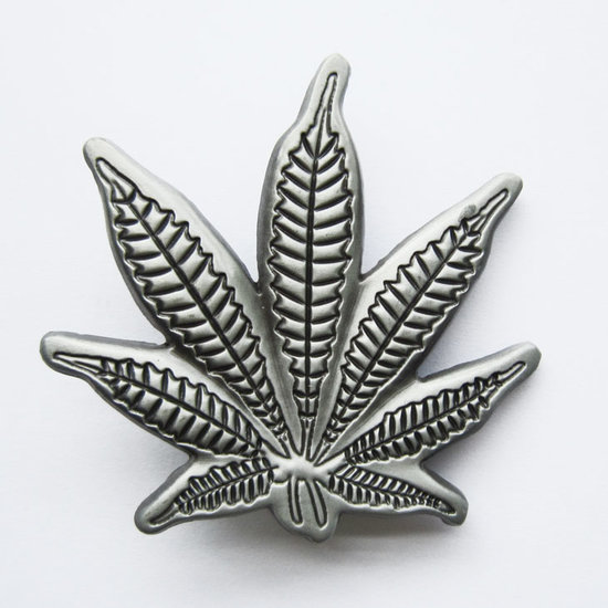 Wietblad Marihuana geborsteld Riem Buckle/Gesp