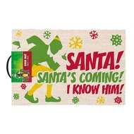 Elf - Santa&#039;s Coming Door Mat