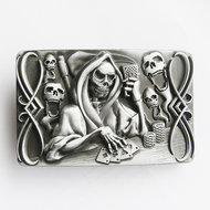 Tattoo Skull Death Gamble blanco Riem Gesp/Buckle