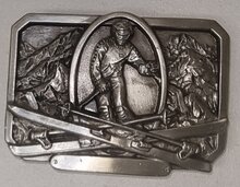 Vintage Ski&euml;r  as kleurige Riem Gesp/Buckle