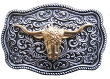 Bull Head western Riem Buckle/Gesp