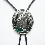 Huilende Wolf Vintage Western Bolo Tie Halsketting