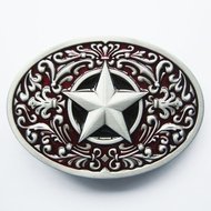 Southwest - Star - Red Riem Buckle/Gesp