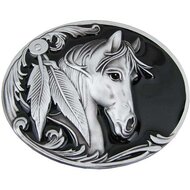 Paardenhoofd Zwart Riem Buckle/Gesp