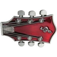 Gitaarkop Rood Riem Buckle/Gesp