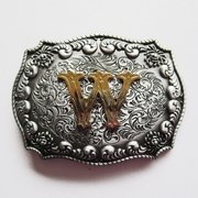 Letter W Initiaal Riem Buckle/Gesp