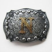 Letter N Initiaal Riem Buckle/Gesp