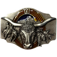 Longhorn Rodeo Bull Riem Buckle Gesp