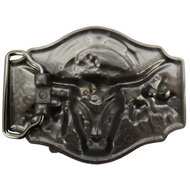 Longhorn Rodeo Bull Riem Buckle Gesp Back Side