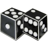 Double Dice Zwart/Wit Riem Buckle/Gesp