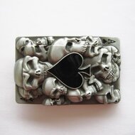 Casino Tattoo Skulls Ace Spade Riem Buckle/Gesp