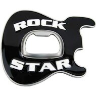 Flesopener Rock Star Zwart Riem Buckle/Gesp