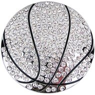 Basketbal met witte steentjes Riem Buckle/Gesp