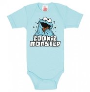 Sesamstraat - Cookie Monster - Jongens Blauw Baby Romper/Kruippakje